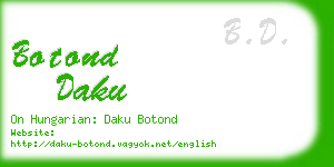 botond daku business card